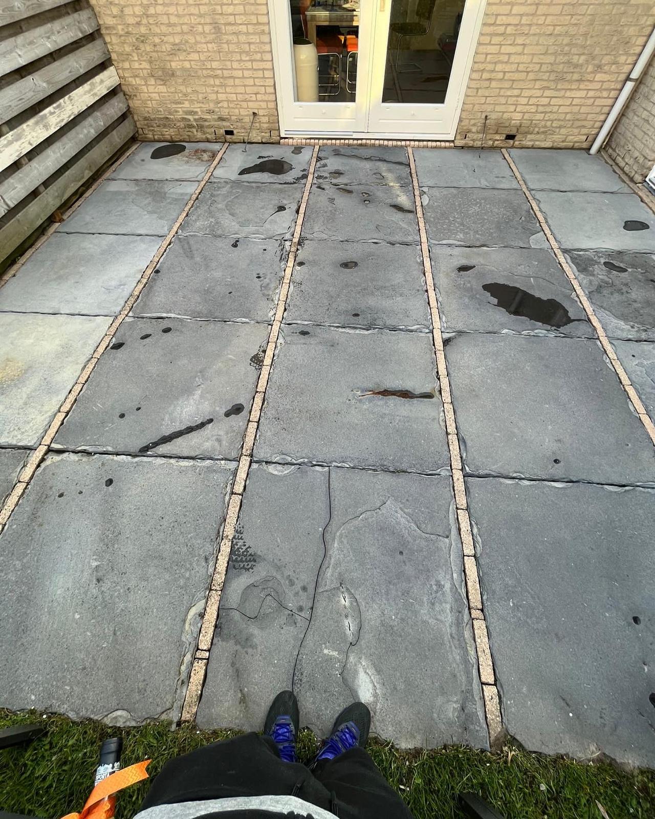 Terras reiniging - Na