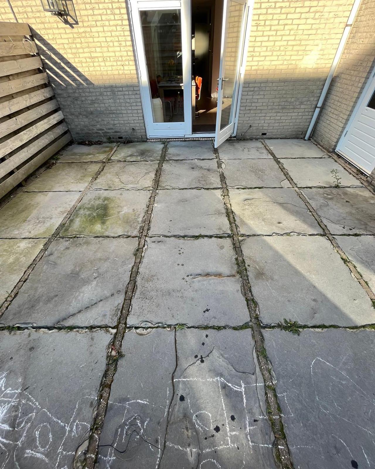 Terras reiniging - Voor